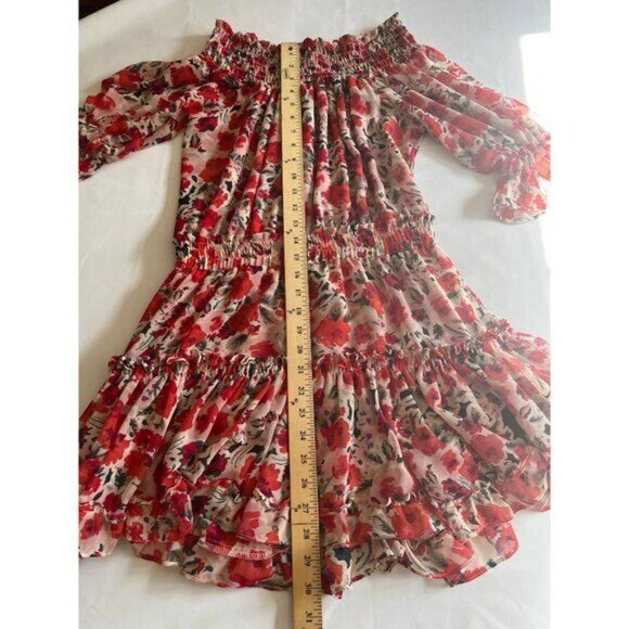 Misa Los Angeles Womens Darla Off-Shoulder Floral Mini Dress Viscose Size Large - Picture 15 of 16